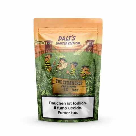 A bag of cbd flowers outdoor stolen crop, available for purchase cbd in france.