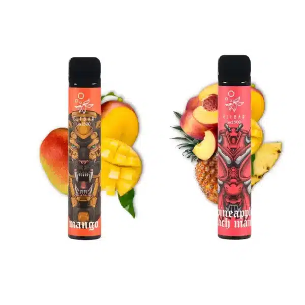 Limited edition elfbar lux 1500 puff with mangoes and pineapples infused with cbd from france.