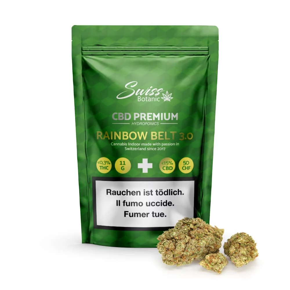 Fleurs de CBD France - Indoor Rainbow Belt Cannabis with <0.3% THC.