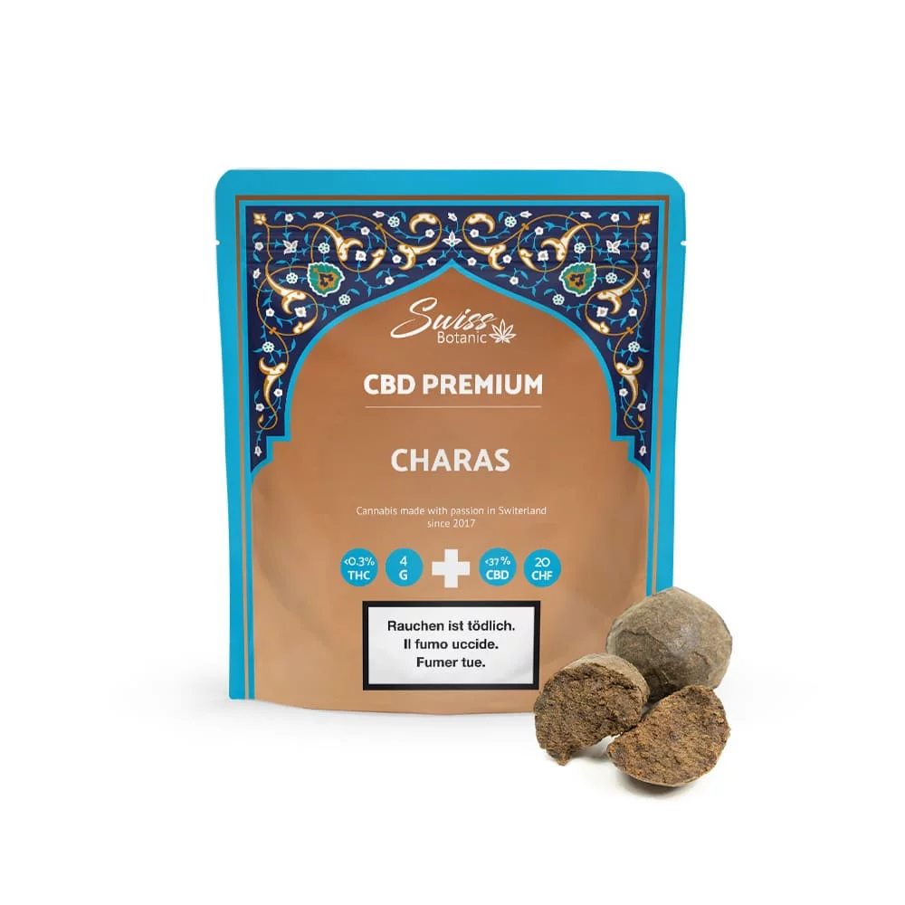 One sachet of Charas Hash CBD Premium <0.3% THC chaas.