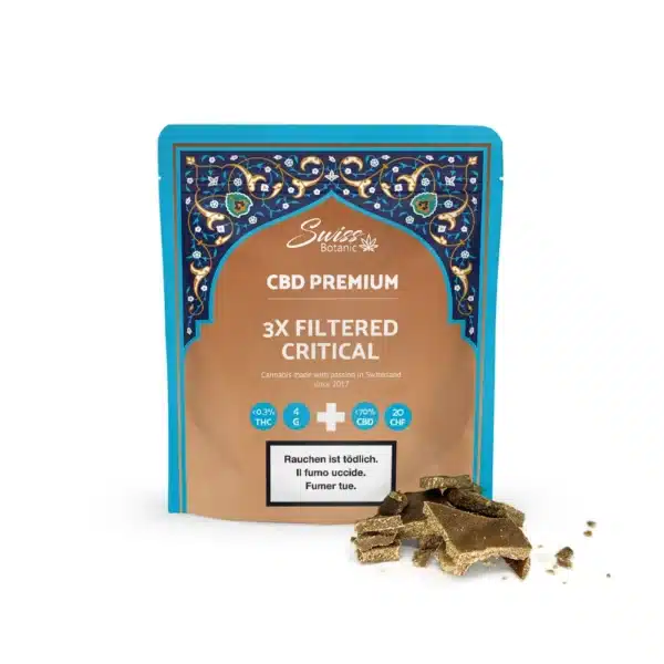 Una bolsa de 3x filtered critical hash cbd premium <0. 3% thc.