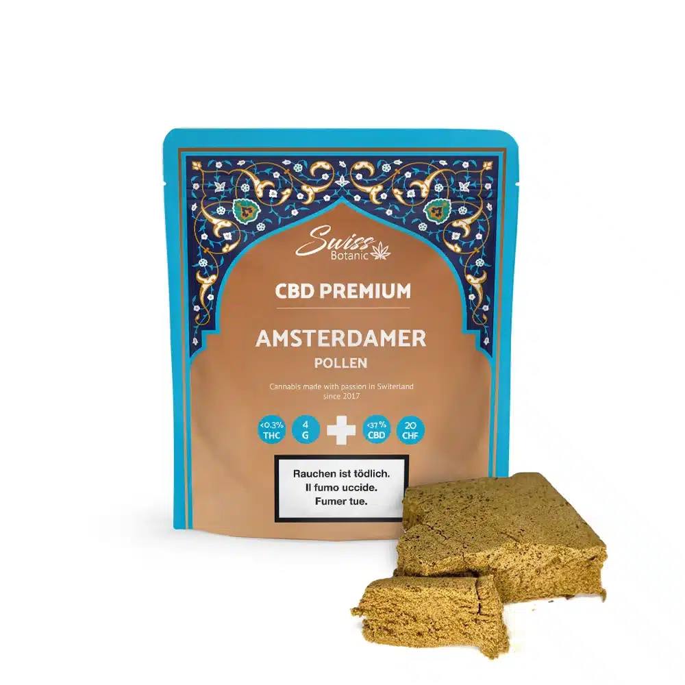 Amsterdamer Pollen CBD Premium <0.3% THC powder.